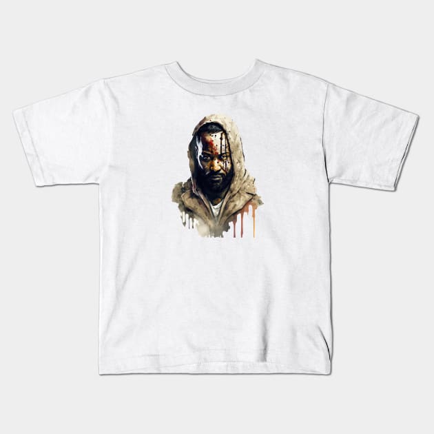 Ghostface Killa Watercolor - Original Artwork Kids T-Shirt by Labidabop